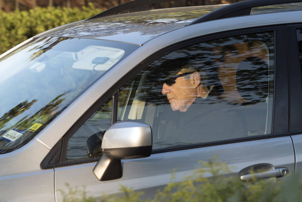 Special counsel Robert Mueller drives away from his Washington home on Wednesday, April 17, 201 ...