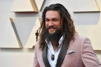 Jason Momoa arrives at the Oscars on Sunday, Feb. 24, 2019, at the Dolby Theatre in Los Angeles ...