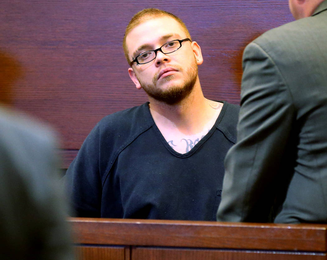 Jon Kennison, 27, appears in court at the Regional Justice Center in Las Vegas Friday, April 19 ...