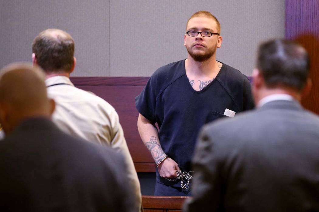 Jon Kennison, shown in a Las Vegas courtroom on Friday, April 19, 2019, faces charges of murde ...