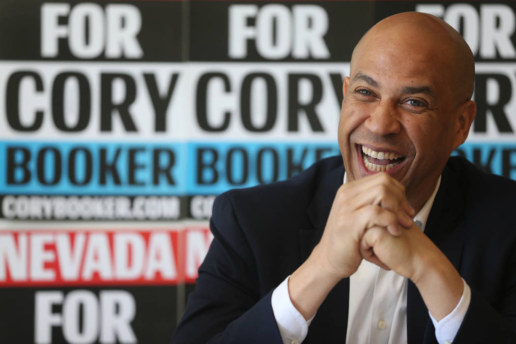 Democratic presidential candidate Sen. Cory Booker, D-N.J., during an event at the True Love Mi ...