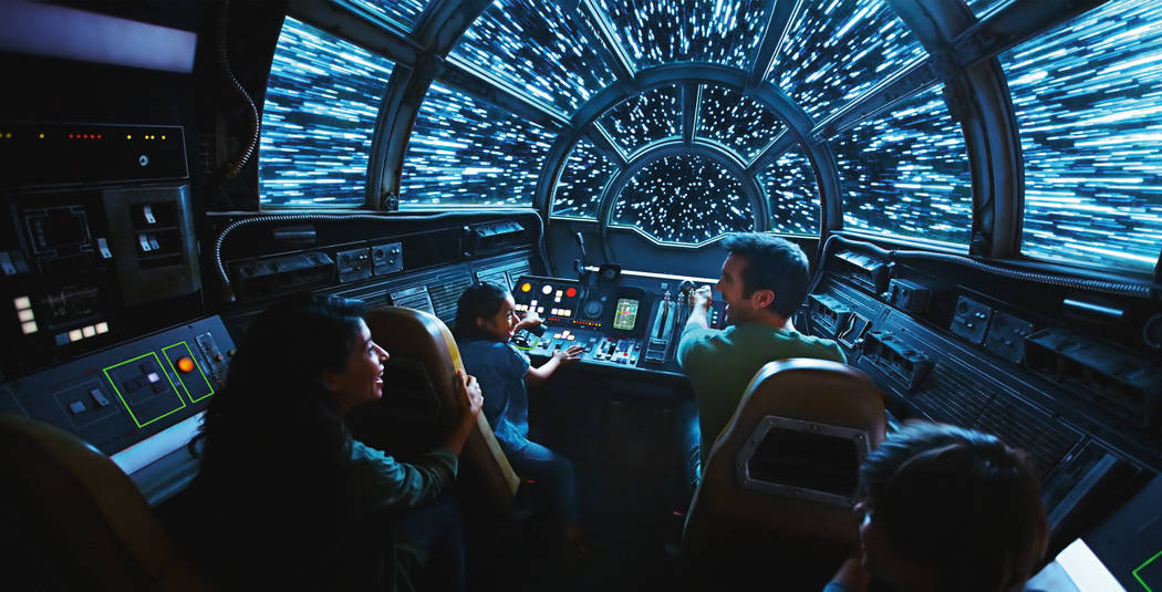 Inside Millennium Falcon: Smugglers Run, Disney guests will take the controls in one of three u ...