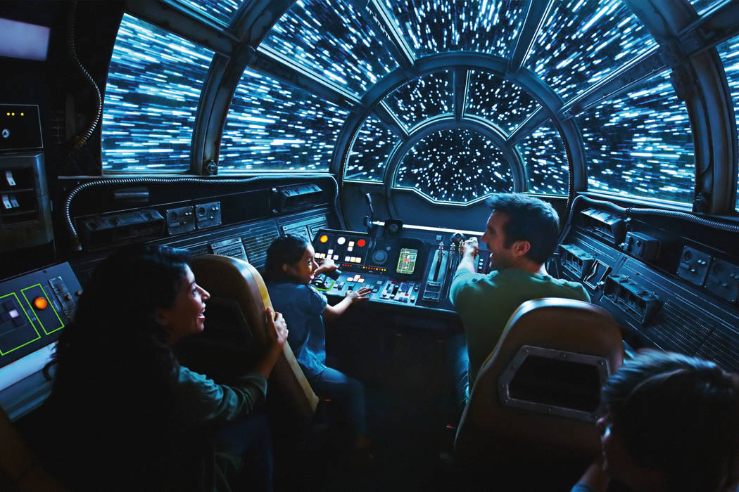 Inside Millennium Falcon: Smugglers Run, Disney guests will take the controls in one of three u ...
