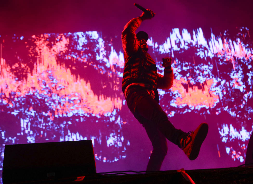 Chance the Rapper performs on the first day of the Life is Beautiful festival in downtown in La ...