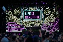Dutch DJ Sam Feldt performs at the Fremont stage on day two of the annual Life is Beautiful fes ...