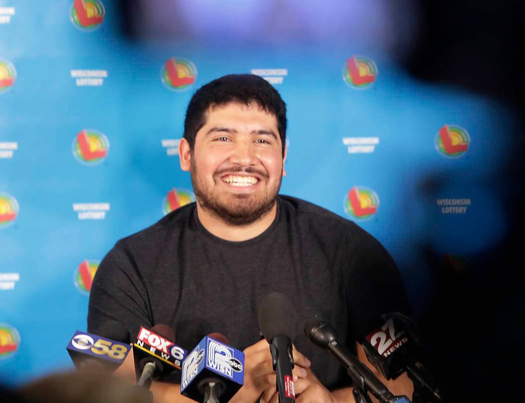 Manuel Franco of West Allis, Wis., winner of second-highest Powerball lottery in history, appea ...