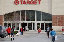 Customers exit a Target store. (AP Photo file)