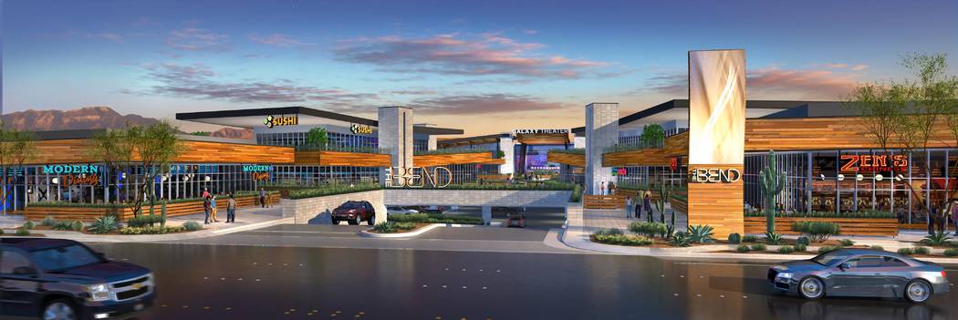 The Bend, a retail project in the southwest Las Vegas Valley, a rendering of which is seen here ...