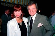 FILE - This June 13, 1986 file photo shows actress Victoria Principal, left, and actor Ken Kerc ...