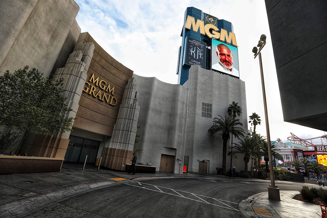 Entrance to the West Wing at MGM Grand just off the Strip, seen Wednesday, Jan. 16, 2019. (Todd ...