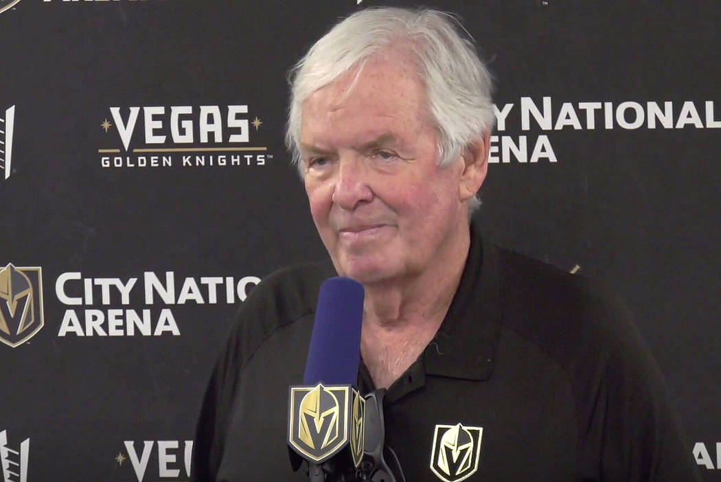 Golden Knights owner Bill Foley speaks during a news conference at City National Arena in Las V ...