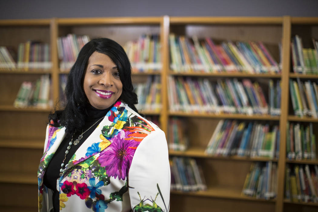 This Wednesday, April 18, 2018 photo shows Carlotta Outley Brown, who was then the principal at ...