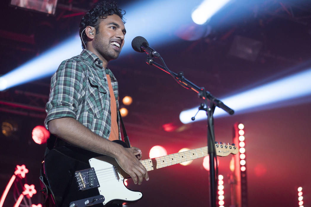 Singer-songwriter Jack Malik (Himesh Patel) performs at a live event in "Yesterday," directed b ...