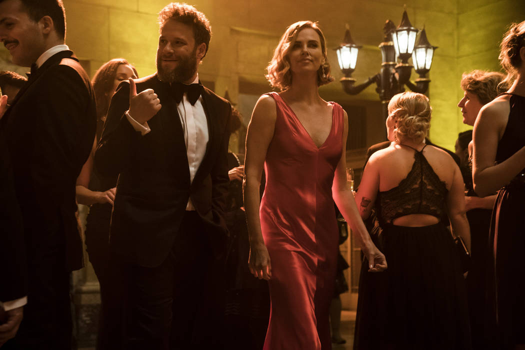 Fred Flarsky (Seth Rogen) and Charlotte Field (Charlize Theron) in FLARSKY. (Murray Close/Lions ...