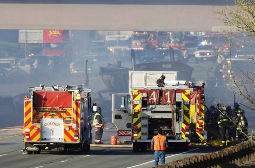 Truck driver arrested in multiple fatality pileup near
