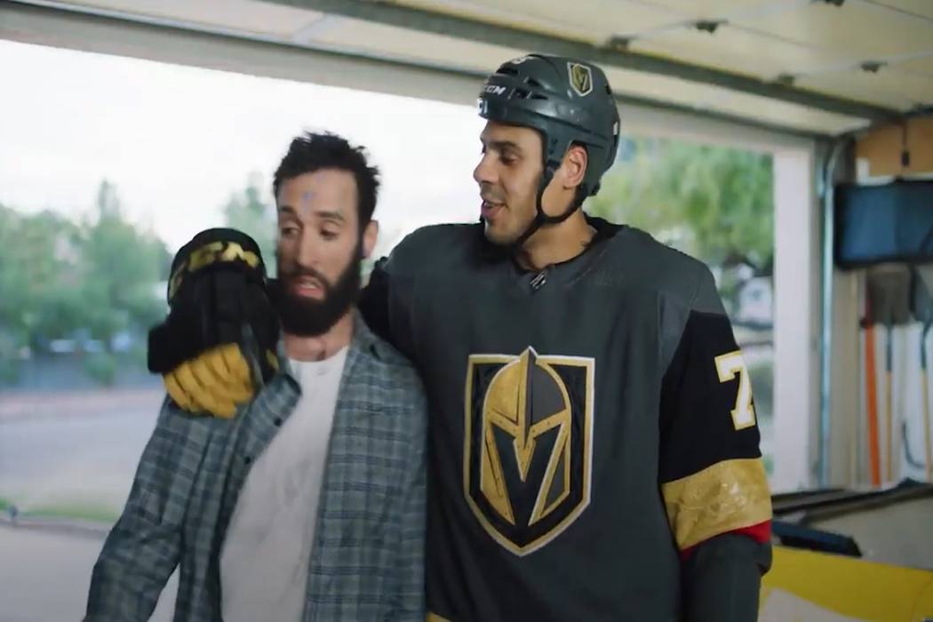 Golden Knights' Ryan Reaves appears in a PSA for the Southern Nevada Water Authority. (Screen c ...