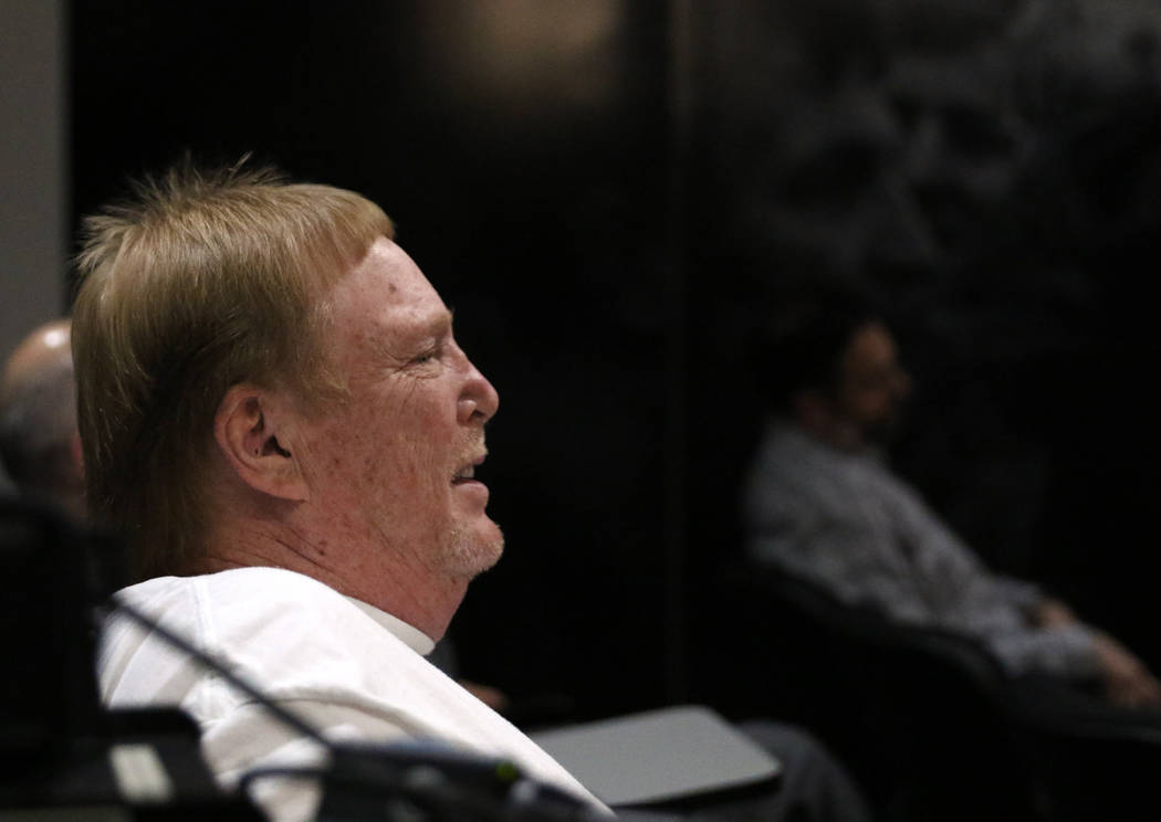 Oakland Raiders owner Mark Davis attends the news conference introducing the team's first-round ...