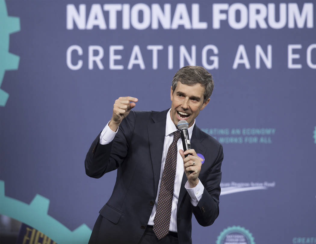 Presidential candidate and former Texas congressman Beto O'Rourke speaks during “Nationa ...