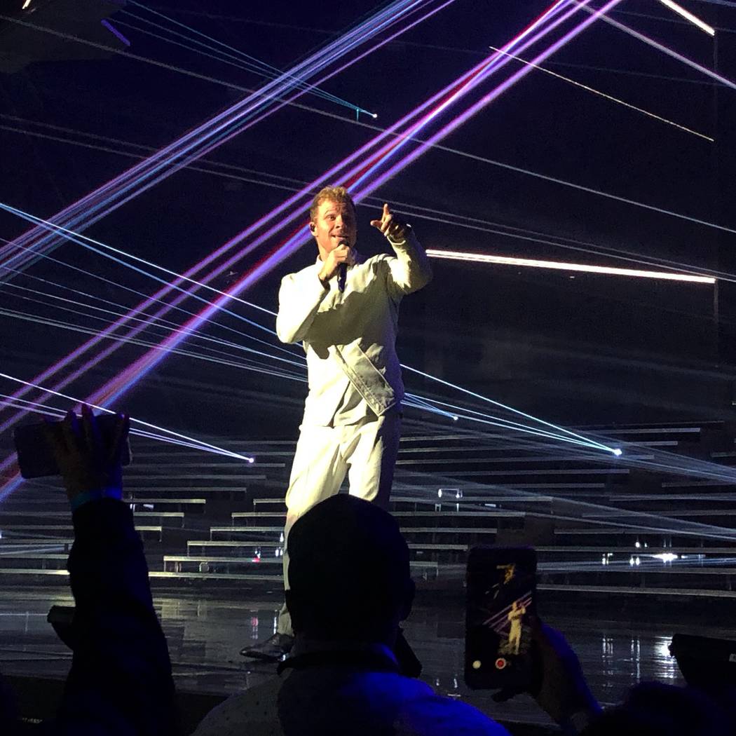 Brian Littrell is shown at the Backstreet Boys' final "Larger Than Life" residency show at Zapp ...