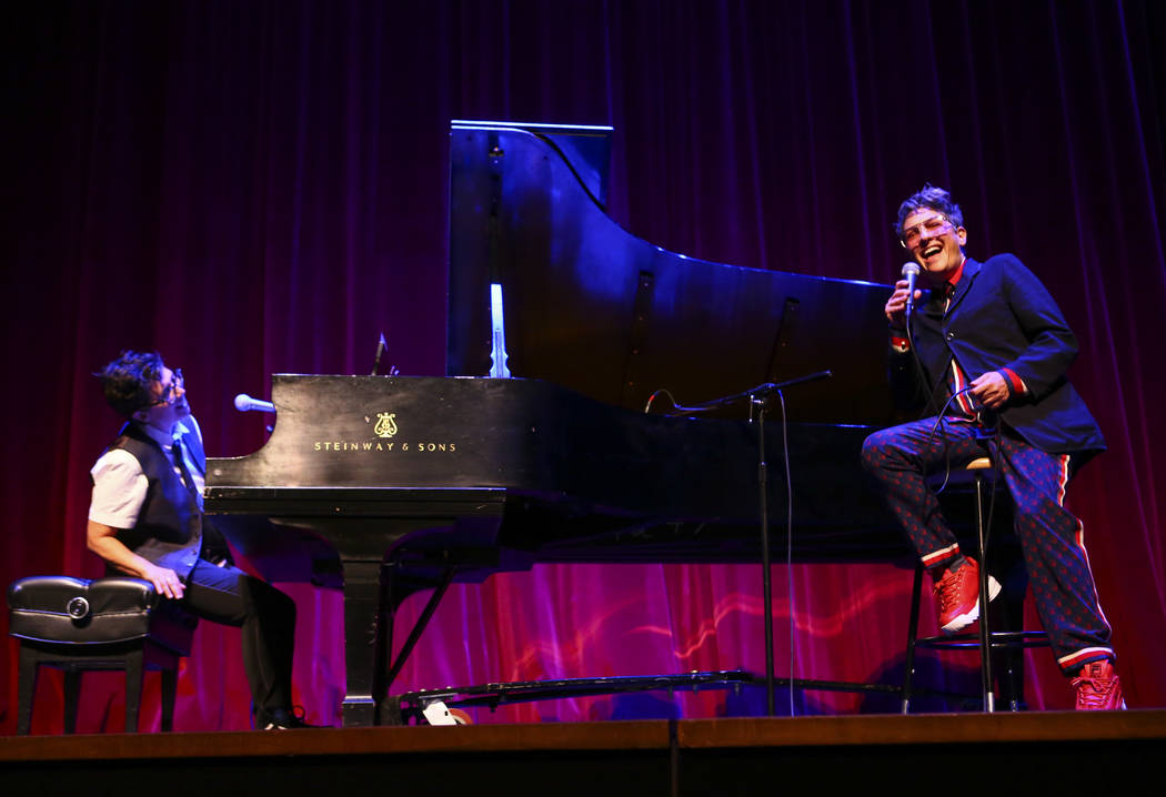 Faith Soloway, left, and Jill Soloway perform during "UPROAR," the finale event of th ...