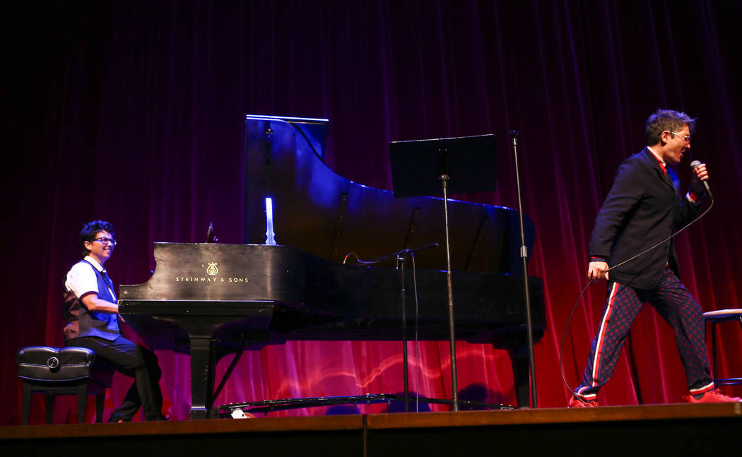 Faith Soloway, left, and Jill Soloway perform during "UPROAR," the finale event of th ...