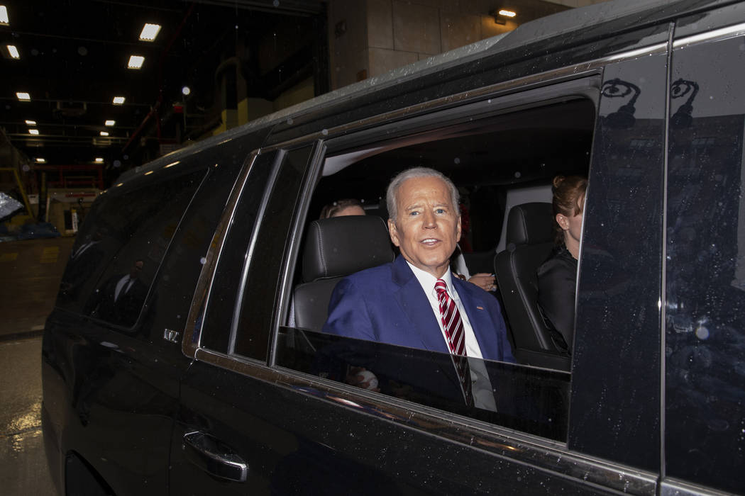 Former Vice President and Democratic presidential candidate Joe Biden is shown after appearing ...