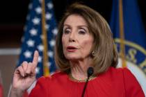 Speaker of the House Nancy Pelosi, D-Calif., speaks April 4, 2019, during a news conference on ...