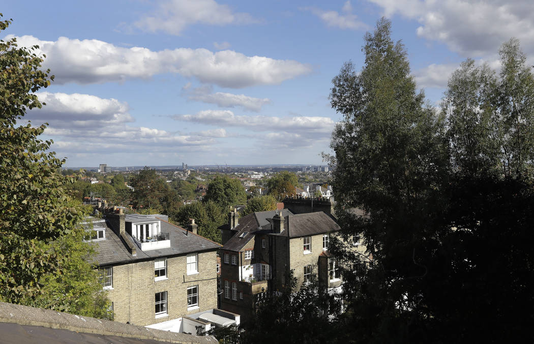 FILE - This Sept. 28, 2018, file photo shows a view from the top floor of a flat that will be a ...