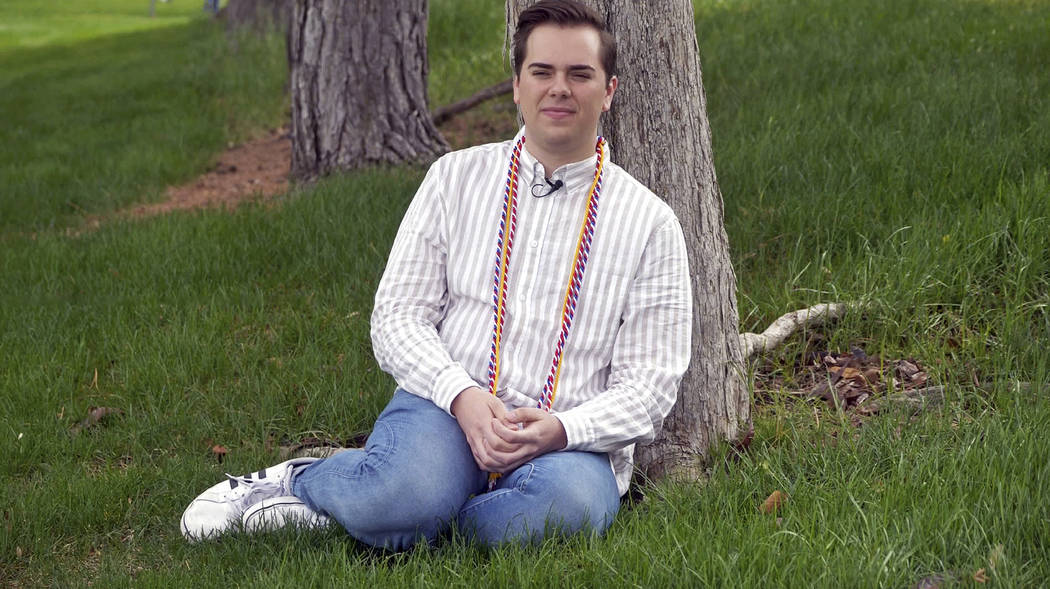 Matt Easton poses for a photograph as he sits in a park Monday, April 29, 2019, in Cottonwood H ...