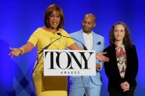 Gayle King, left, Brandon Victor Dixon and Bebe Neuwirth participate in the 73rd annual Tony Aw ...