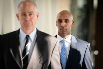 Former Minneapolis police officer Mohamed Noor walks through the skyway with his attorney Thoma ...