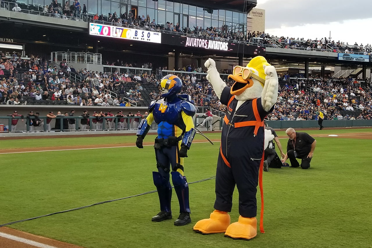 Las Vegas Aviators unveil 2 mascots at home opener — VIDEO, Aviators/Baseball