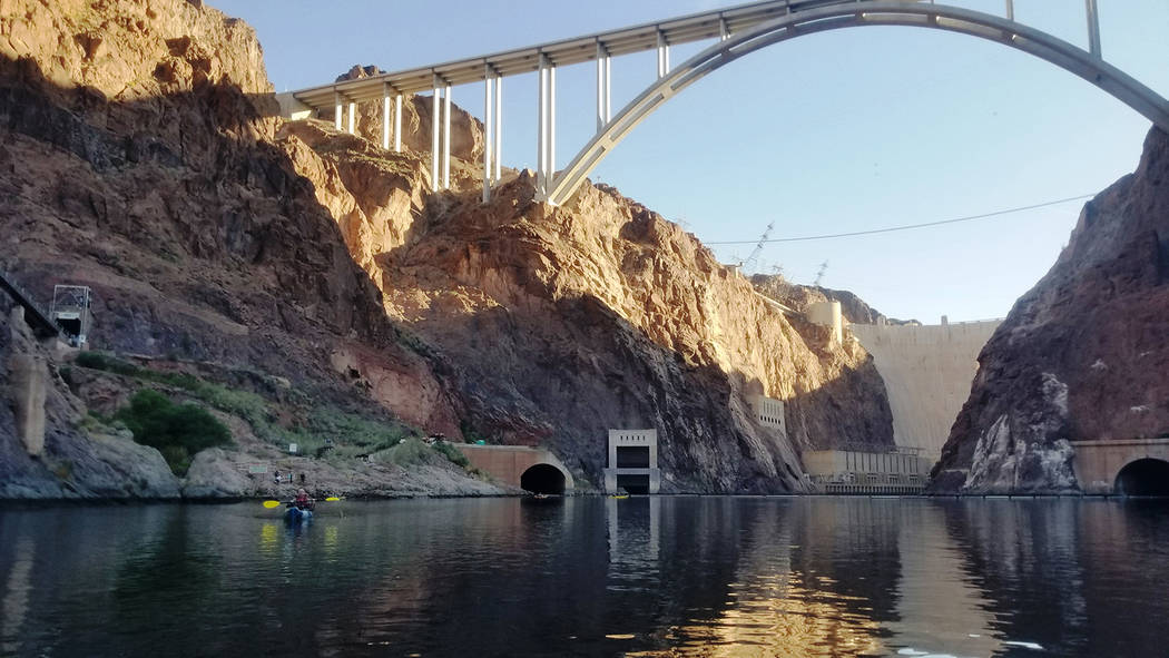 Hoover Dam is seen from the south. (Natalie Burt)