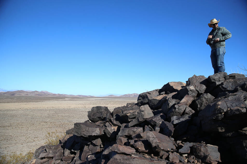 Patrick Donnelly, Nevada state director for the Center for Biological Diversity, looks out over ...