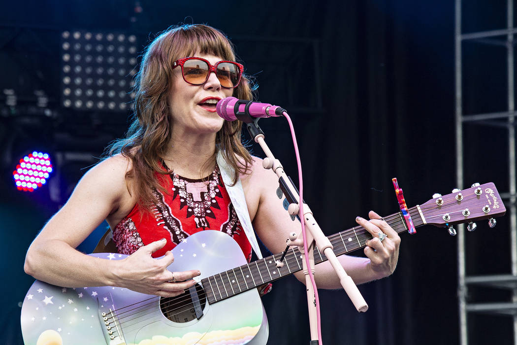 This July 14, 2018 file photo shows Jenny Lewis performing at the Forecastle Music Festival in ...