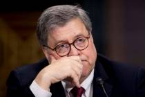Attorney General William Barr appears at a Senate Judiciary Committee hearing on Capitol Hill i ...