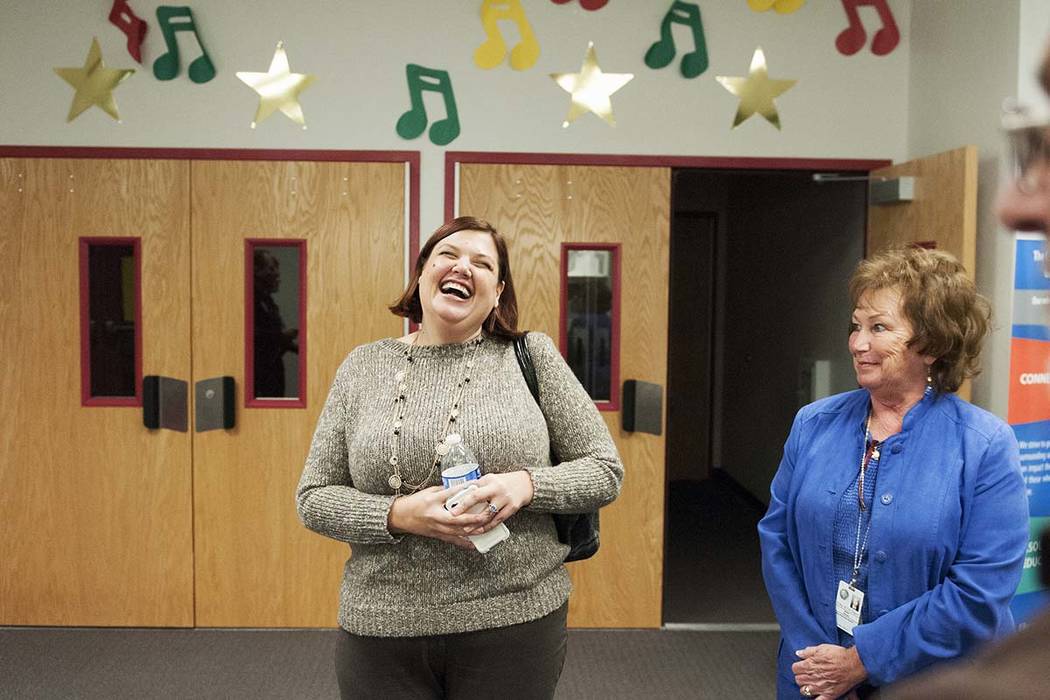 Anna Cedro, executive director at Care Coalition, left, and Robin Wadley-Munier, assistant to C ...