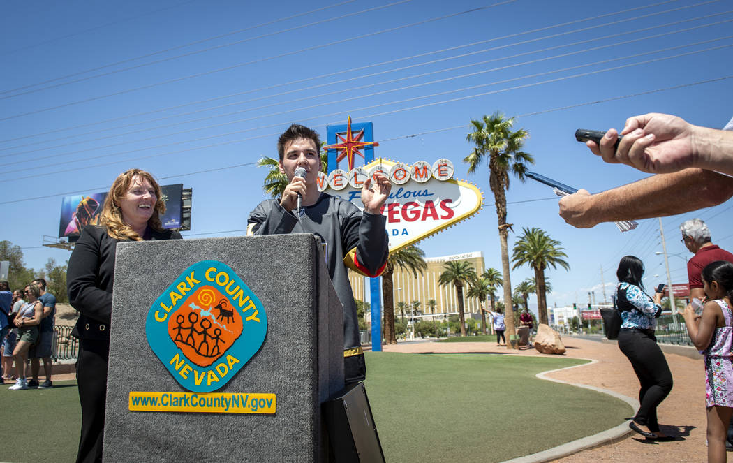 ÒJeopardy!Ó sensation James Holzhauer, right answers questions from the media after b ...