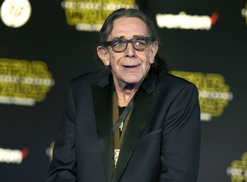 Peter Mayhew arrives at the world premiere of "Star Wars: The Force Awakens" in Los Angeles in ...