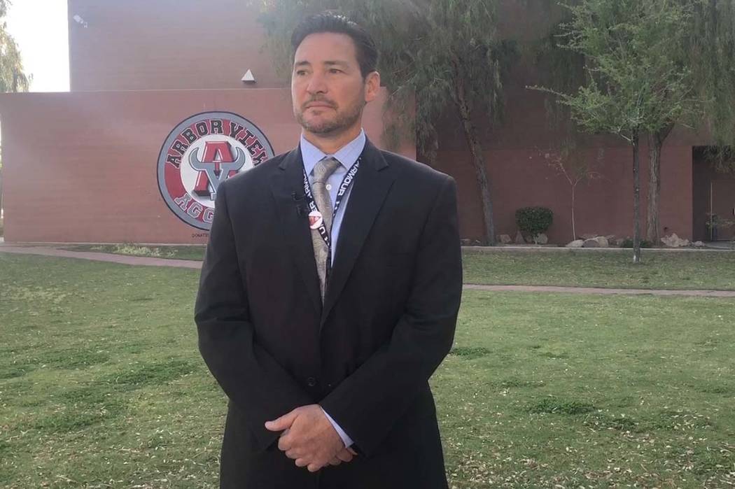 Kevin McPartlin, the principal at Arbor View High School, discusses anti-bias training given to ...