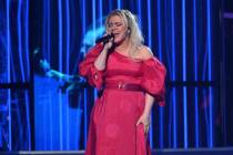 Kelly Clarkson performs "Broken & Beautiful" at the Billboard Music Awards on Wednesday, May 1, ...