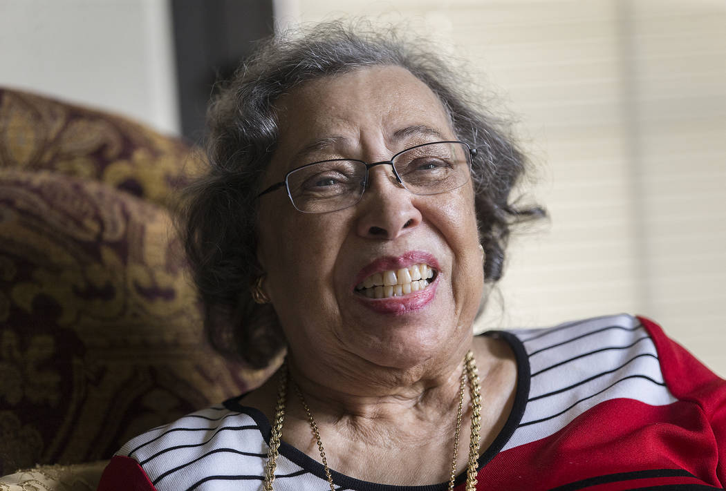 Carolyn Booker, mother of Sen. Cory Booker, D-N.J, at her home on Friday, May 3, 2019, in Las V ...