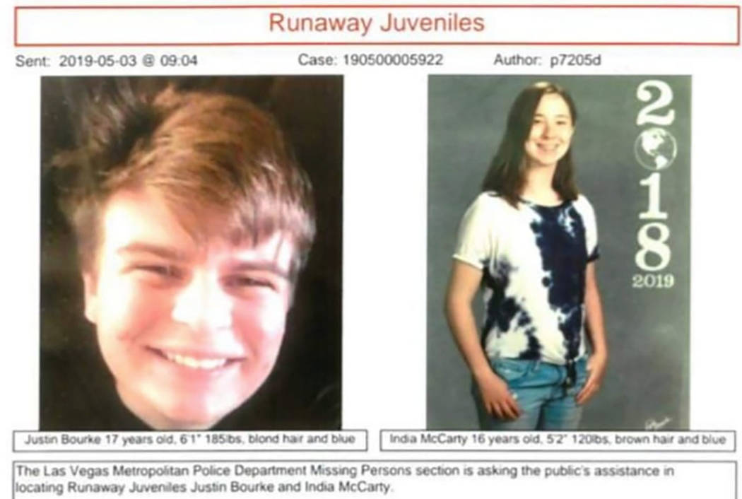 Justin Bourke, 17, and India McCarty, 16 (Red Rock Search and Rescue)