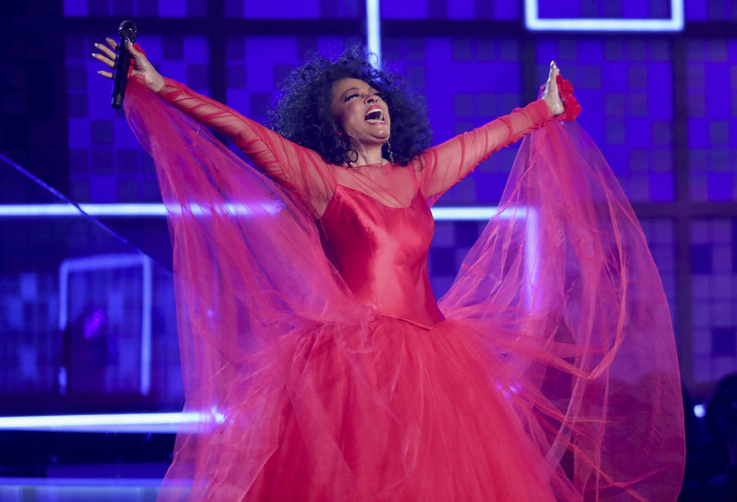 Diana Ross performs a medley at the 61st annual Grammy Awards on Sunday, Feb. 10, 2019, in Los ...