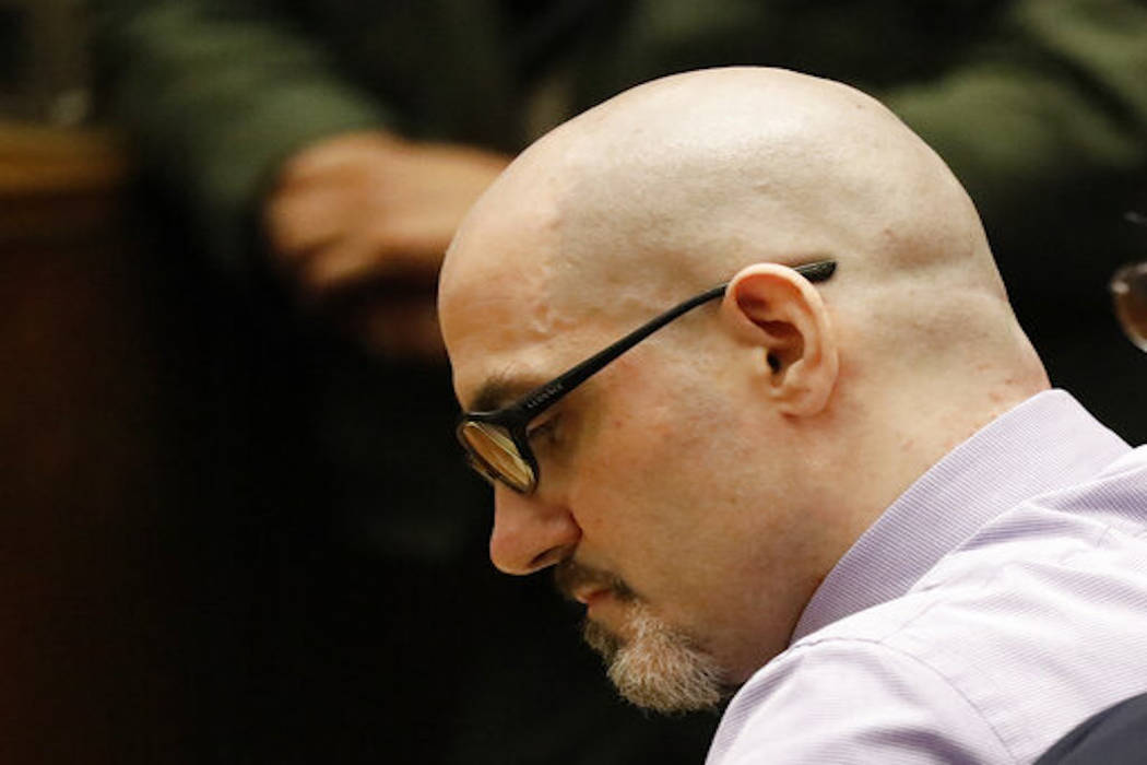 Michael Gargiulo appears in Los Angeles Superior Court for opening statements on his trial on m ...