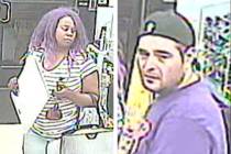 Police are looking for these people suspected of trying to leave a business without paying for ...
