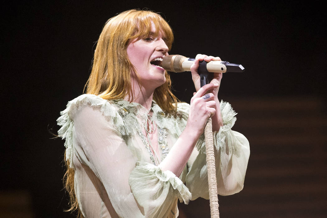 Florence Welch of the English rock band Florence and the Machine performs on day two of the ann ...