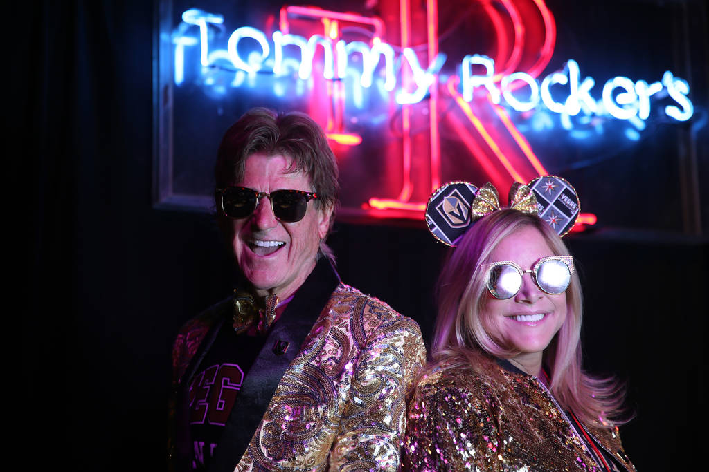 Tommy Rocker, left, and his wife Donna, owners of Tommy Rocker's in Las Vegas, are photographed ...