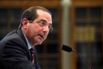Health and Human Services Secretary Alex Azar testifies March 13, 2019, before a House Appropri ...