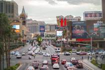 The Las Vegas Strip facing south on Thursday, May 9, 2019. (Benjamin Hager/Las Vegas Review-Jou ...